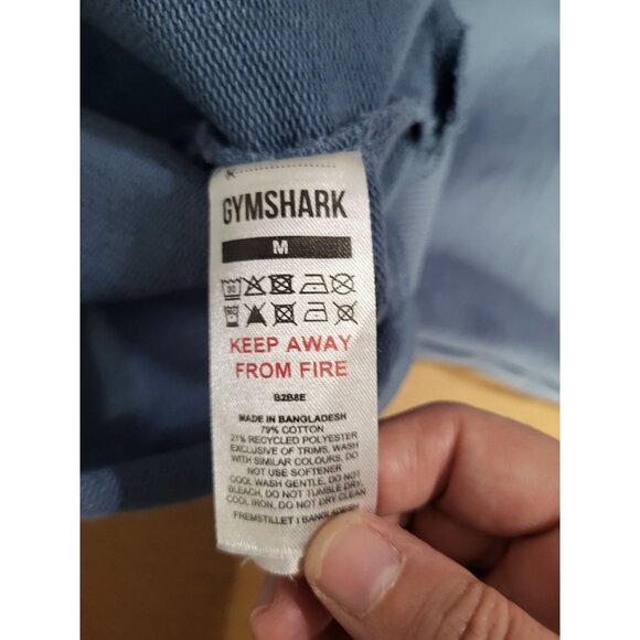 Gymshark Women's Medium Crewneck Lifting Club Graphic Sweatshirt Blue Thick - Picture 6 of 6